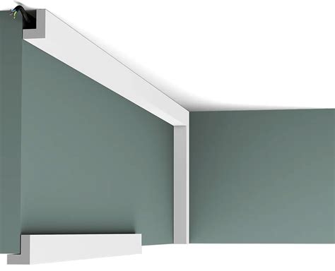 Дюрополимерный потолочный плинтус Orac Decor PX164 с кабель-каналом ...