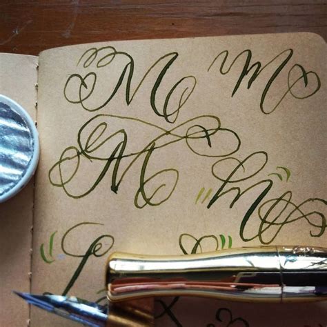 flourish letter  calligraphy