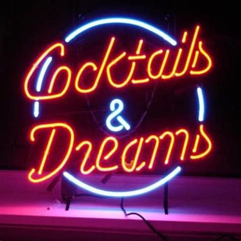 Cocktails And Dreams Neon Signbeer Neon Signspub Signsneon Bar Signscocktail Neoncustom