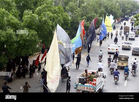 Hyderabad Pakistan 17th Sep 2022 Shiite Muslims Are Holding Arbaeen