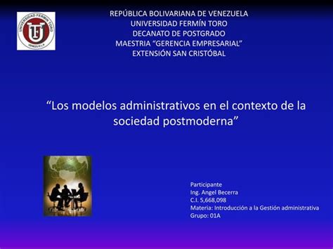 Modelos Administrativos Ppt