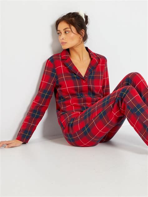 Pyjama En Flanelle Rouge Kiabi