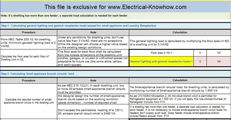 Nec Load Calculation For Dwelling