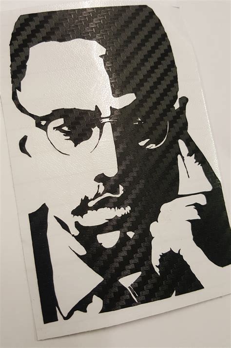 Stencil Malcolm X Silhouette Silhouette Malcolm X Clipart 12472322