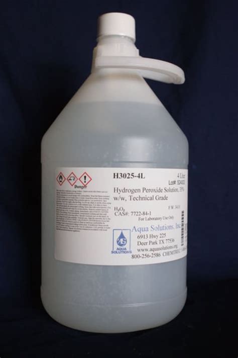 Aqua Solutions Hydrogen Peroxide Solution 35 Ww Technical Grade 4l