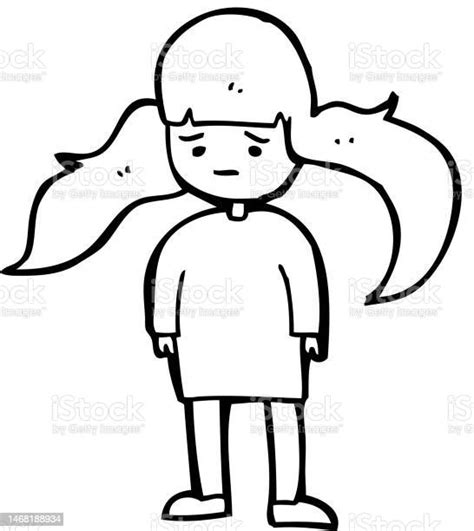 Cartoon Girl With Long Hair Stock Illustration Download Image Now Art Art Product Cartoon