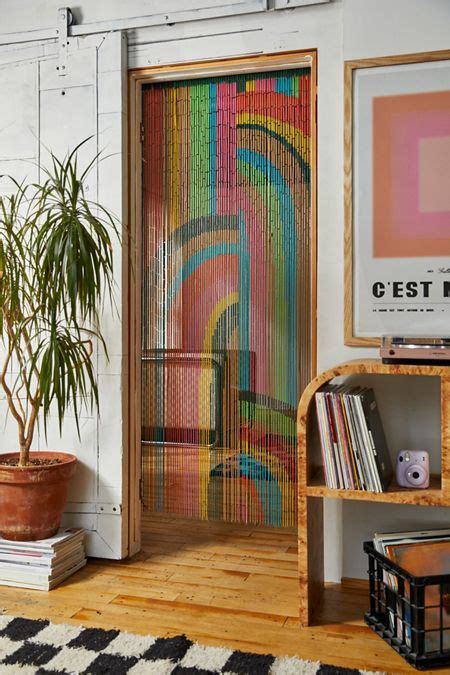 Rosa Floral Bamboo Beaded Curtain Urban Outfitters In Bamboo