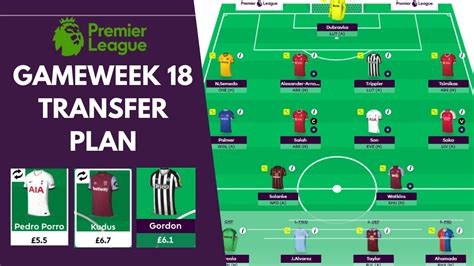 FPL GAMEWEEK 18 TRANSFER PLAN OR 2637 YouTube