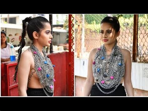 Urfi Javed Goes Topless Steps Out Wearing Just Chains And Risque Skirt