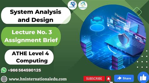 System Analysis And Design Lecture No 03 Assignment Brief Part 01 ATHE