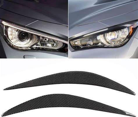 Amazon OUKENS Front Headlight Eyebrow Cover Carbon Fiber Front