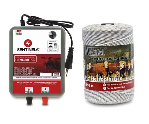 Kit Cerca Elétrica Rural Eletrificador Sr 30 000 Fio 250m PRO HOME