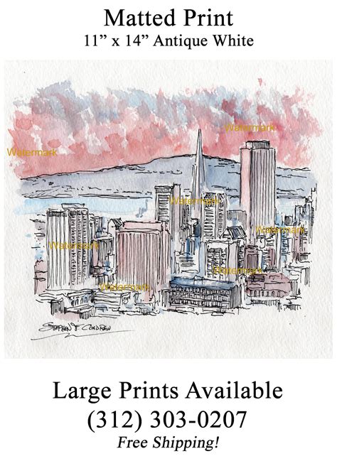 San Francisco Skyline Drawing at PaintingValley.com | Explore ...