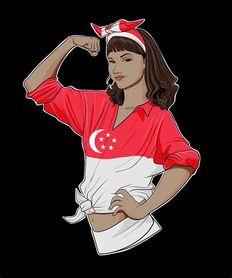 Singapore Girl Unbreakable Singapore Heritage Singapore Flag Digital