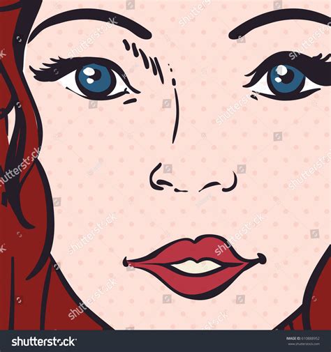 Woman Pop Art Comic Icon Vector Stock Vector Royalty Free 610888952