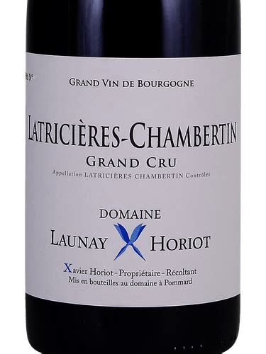 Domaine Launay Horiot Latrici Res Chambertin Grand Cru Vivino Us