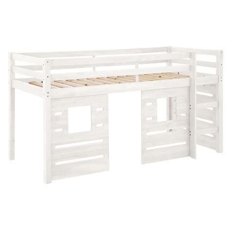 Lit Enfant Mi Hauteur Alma Meuble Style Cabane En Bois Massif