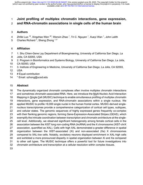 Pdf Joint Profiling Of Multiplex Chromatin Interactions Gene