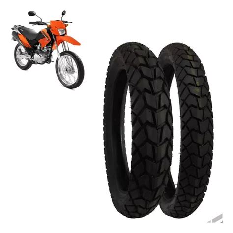 Par Pneu Moto Honda Bros Modelo Frete Gr Tis