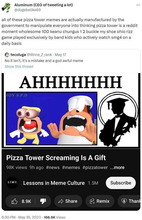 All Of These Pizza Tower Memes Are Actually Manufactured By The