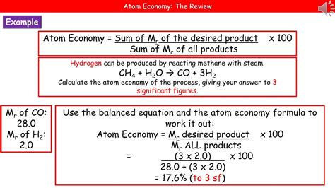 Ocr Gateway A C512 Atom Economy Summary Youtube