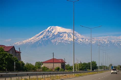 Mount Ararat View From The Road Out Of Yerevan Armenia Flickr