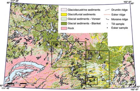 A Series Of Surficial Geology Maps Figs With Increasing