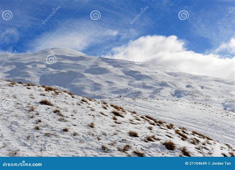 New Zealand snow mountains stock image. Image of gradient - 21104649