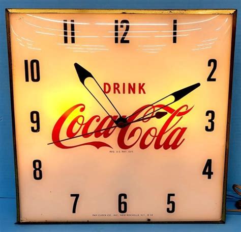 Drink Coca Cola Pam Light Up Clock Price Guide