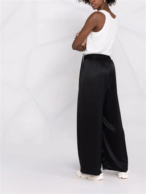 Top More Than Black Satin Wide Leg Trousers Latest In Cdgdbentre