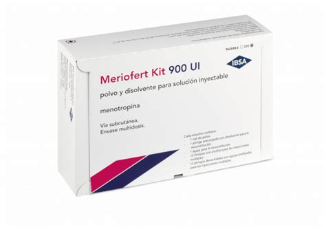 MERIOFERT KIT 900 UI POLVO Y DISOLVENTE PARA SOLUCION INYECTABLE 1