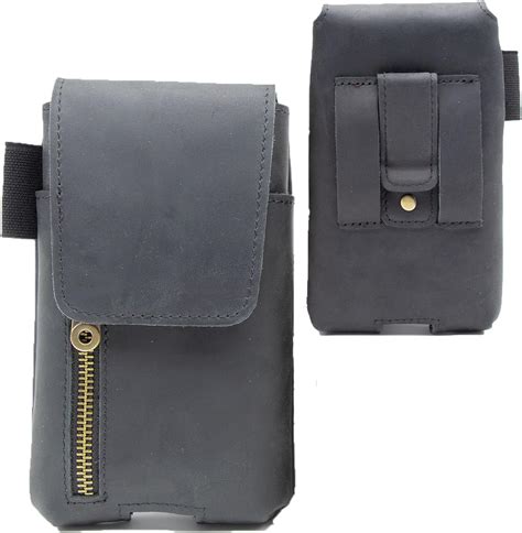Leather Cell Phone Holster For Belt Flip Case With Belt