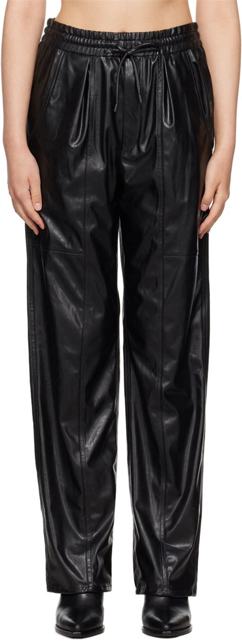 Black Brina Faux Leather Trousers By Isabel Marant Etoile On Sale