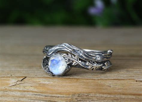 Moonstone Sterling Silver Set, Bohemian Ring | Benati