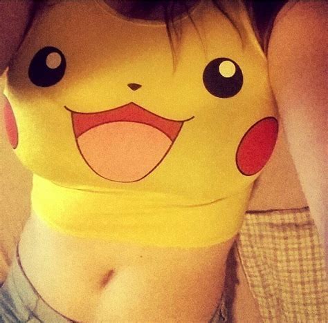 Pikachu Bellytop Clothes For Women Cute Outfits T Shirts For Women