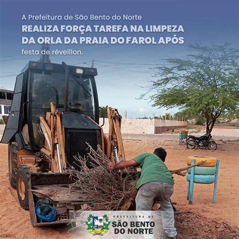 Prefeitura Municipal de São Bento do Norte Força tarefa na limpeza da