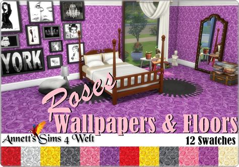 Annett S Sims Welt Wallpapers Floors Roses