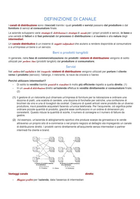 2 Lezione DEFINIZIONE DI CANALE I Canali Di Distribuzione Sono I