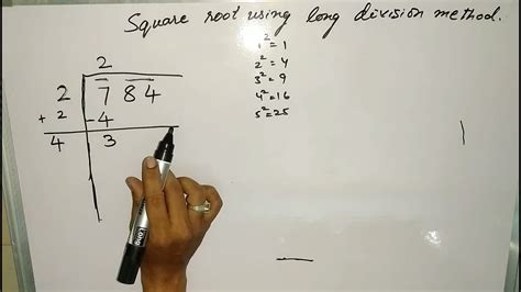 How To Find Square Root Using Long Division Method Youtube