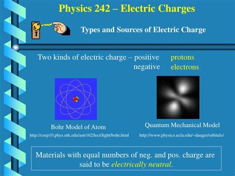 Ppt Physics 242 Electric Charges Powerpoint Presentation Free