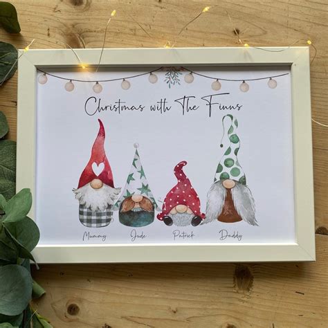 Gonk Print Christmas Gnomes Christmas Gonks Personalised Etsy