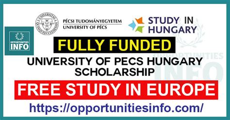 University Of Pecs Scholarships In Hungary 2025 2026 Fully Funded