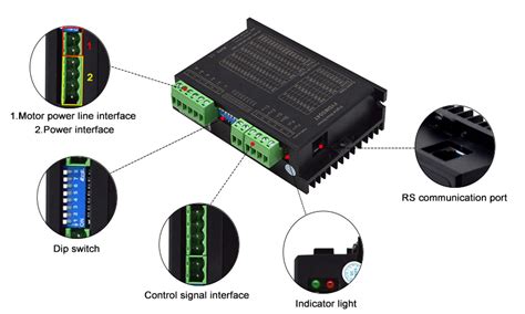 Digital Stepper Motor Driver 2 Phase Dc 24v ~ 50v