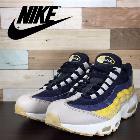 Nike Air Max 95 Essential ナイキ エア マックス 95 エッセンシャル 黒 ブラック ネイビー 紺 黄色 イエロー U06679 749766 107 25cm