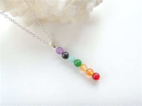 Chakra Necklace Chakra Jewelry Chakra Pendant With Sterling - Etsy