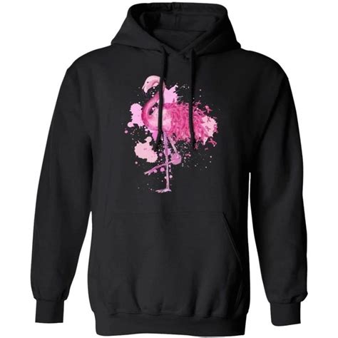 Flamingo Pink Ribbons Breast Cancer Awareness Hoodie All Day Tee