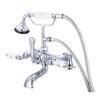 Water Creation Handle Claw Foot Tub Faucet With Labeled Porcelain