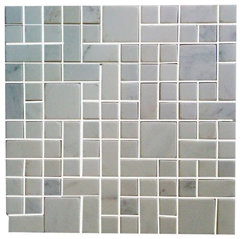 Carrara Magic Pattern Tumbled Mosaic Tile X Set Of