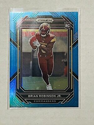 BRIAN ROBINSON JR 2022 Panini Prizm Light Blue Prizm RC 321 Commanders