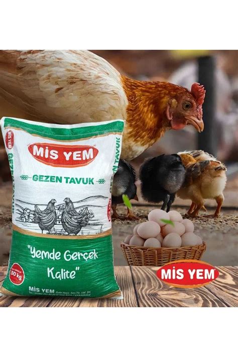 MİS YEM Tavuk kaz ördek hindi Gezen Tavuk Yumurta Yemi 5KG Pelet